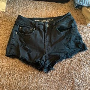 American Eagle distressed stretch jean shorts